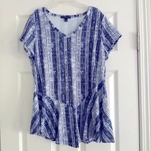 Stretch Peplum Top Size Large